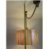 Image 9 : Ceiling Lamp, Acrylic Cylinder w/ Bamboo-Like Design & Cord 23"Dia,12"H