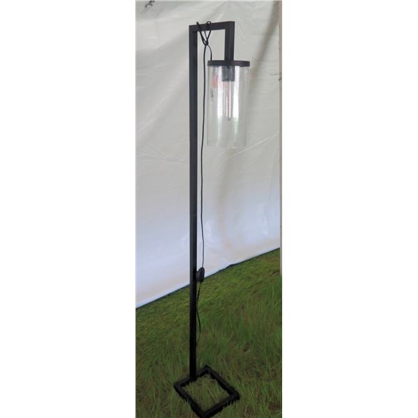 Tall Black Metal Pole Lamp 68"H