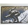 Image 2 : Wood Framed Block Print - 'Quasimodo' Surfer, Signed by Artist Bennett 18"x24"