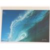 Image 3 : Wood Framed North Shore Hawaii Big Wave Artwork Signed Hank Foto 27"x22"