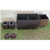 Image 1 : Rectangle 2-Section Waste Bin, Square Bin, 2 Tissue Holders & Lidded Containers