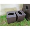 Image 2 : Rectangle 2-Section Waste Bin, Square Bin, 2 Tissue Holders & Lidded Containers