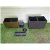 Image 2 : Qty 2 Rectangular 2-Section Waste Bins, 4 Square Bins, Tissue Holder, Tray, etc