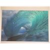 Image 2 : Wood Framed North Shore Hawaii Big Wave Artwork Signed Hank Foto 27"x22"