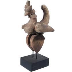 Antique Hand Carve Silk Thread Pulley Base (ANT-035)