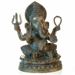 Hindu Ganesh Bronze Nickel Plate (ANT-128)
