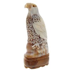 White Water Buffalo Horn Scrimshaw Eagle RARE (CLB-462)