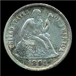 1891 Seated Dime Hi Grade (COI-3917)
