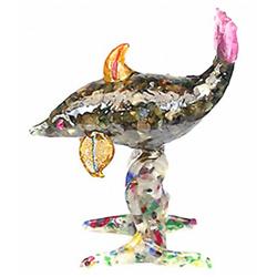 400ct. Dolphin Statue Fancy Sapphire~Topaz RETAIL $950 (GEM-2824)