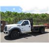 Image 3 : 2013 Ford F450 Flatbed Dump Truck, Lic. 935TTP (Runs & Dumps - See Video)