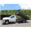Image 2 : 2013 Chevy Silverado 3500HD Flatbed Dump Truck, Lic. 651TTZ (Runs & Dumps - See Video)