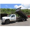Image 2 : 2012 Chevy Silverado 3500HD Flatbed Dump Truck, Lic. 883TWG (Runs & Dumps - See Video)