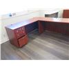 Image 2 : Wooden Desk Ensemble w/ Office Chair, U Configuration