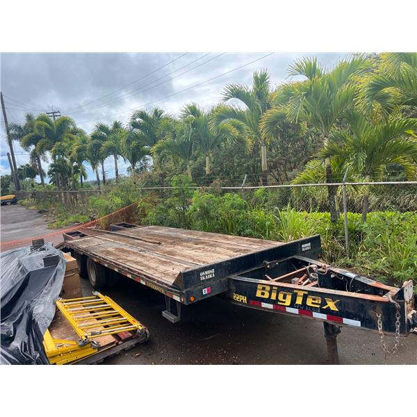 Big Tex Trailers 22PH Tandem Dual Wheel Pintle Trailer w/ Folding Ramps 20'L x 8'W