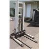 Image 1 : Crown Forklift Capacity 1500 lbs Pallet Stacker Model 15BT (Lifts See Video)