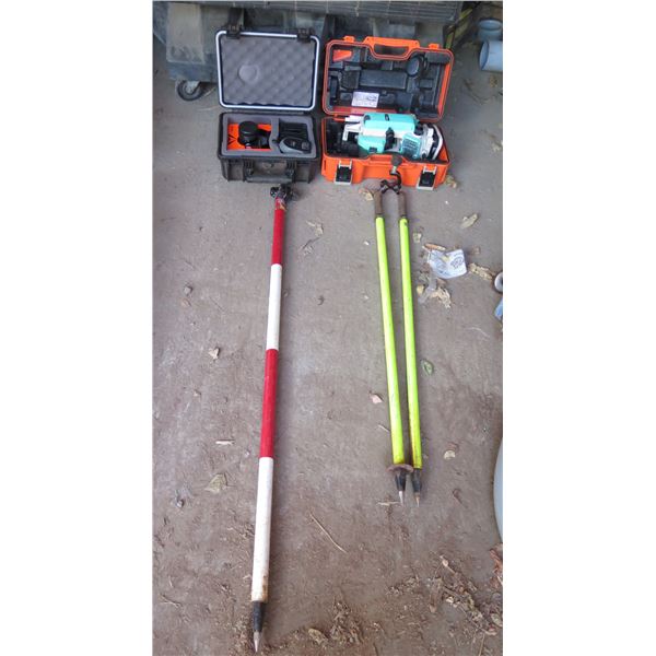 Nikon NPL-322+ Dual Axis Mechanical Total Station, Sokkia 0mm Offset & 2 Stands