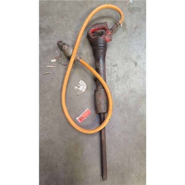 Red Pneumatic Rivet Buster Jackhammer  w/ Air Hose & Bit