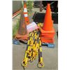 Image 1 : Pallet Orange Pylon Traffic Cones & Rails