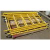 Image 1 : Pallet Metal Yellow Rolling Adjustable Scaffolding 75"L x 29"W
