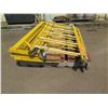 Image 2 : Pallet Metal Yellow Rolling Adjustable Scaffolding 75"L x 29"W