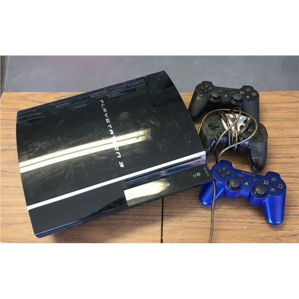 Playstation 3 and Three Controllers (Used Condition)