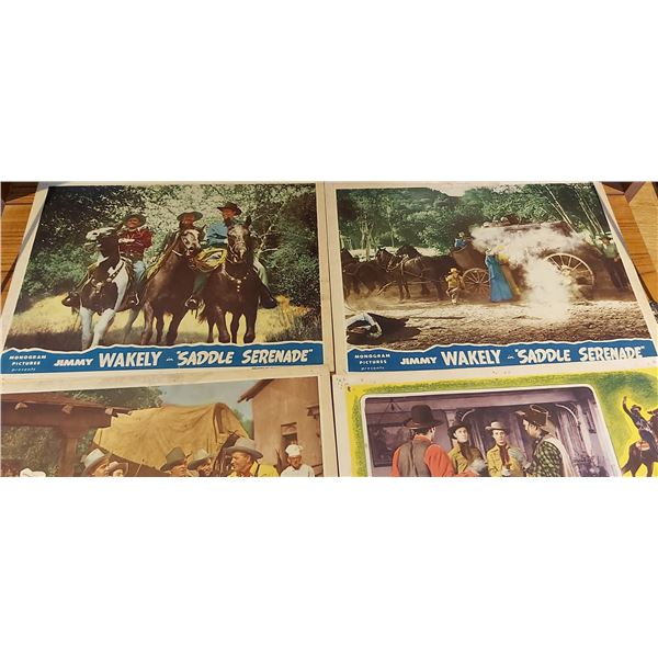 Vintage 1940-1960 - Western Theme - Movie Lobby Cards - Set of Four