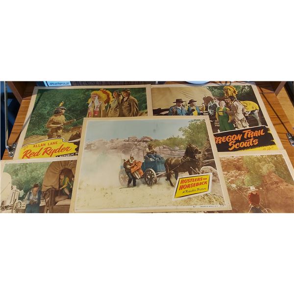 Vintage 1940-1960 - Western Theme - Movie Lobby Cards - Set of Four