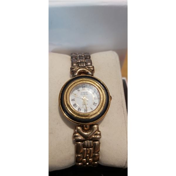 Two Anne Klein Gold Tone Ladies Watches