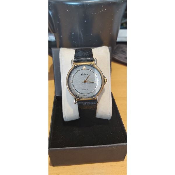 Orlean Men's Quartz Watch with Leather Strap (Vintage)