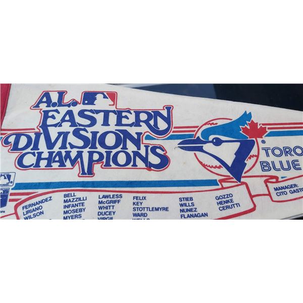 1993 World Series Blue Jays vs. Phillies Game Program & Jays Pennant