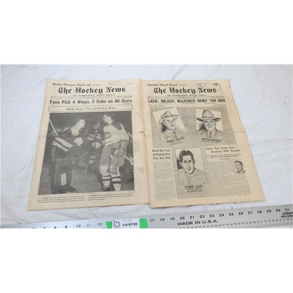 1952 Hockey News - Front Page featuring Maurice Richard, April 19 & April 26, 1952 issues