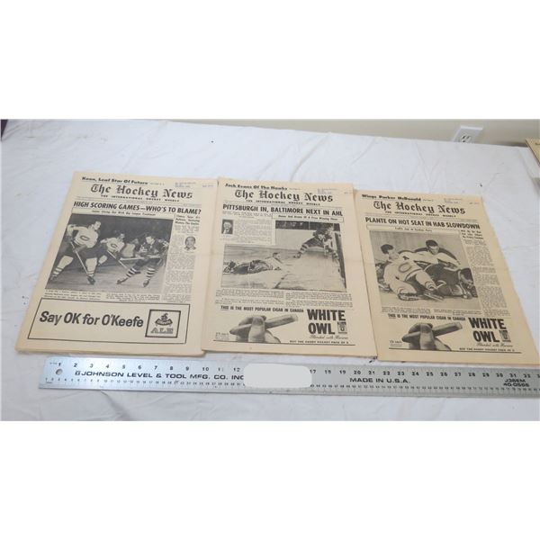 1960 Hockey News - Dec.3,10 & 17th. Issues -  King Clancy, Dickie Moore, Jacque Plante, Bob Pulford