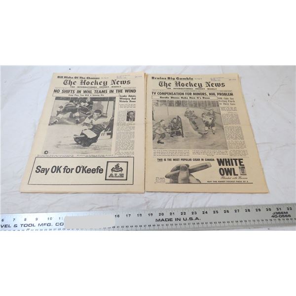 1960 Hockey News - Dec. 24 & 31st Issues - Bill Gadsby, Gordie Howe, Henri Richard & Doug Harvey