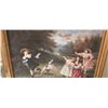 Image 2 : 15th. Century Painting - "Kid's Flying a Plane/Kite" - Framed