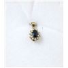Image 1 : 14 KT Gold Sapphire & Diamond Pendant