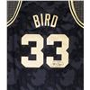 Image 2 : LARRY BIRD SIGNED MITCHELL AND NESS BLACK CELTICS JERSEY (BECKET COA)