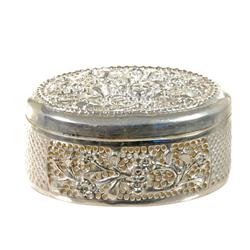 Thai Coin Silver Oval-Shaped Box 91 grams (CLB-285)