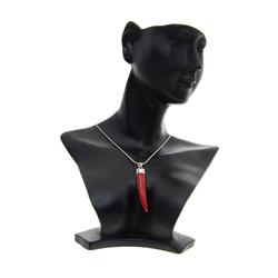 Red Coral & Sterling Necklace (JEW-200)