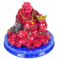 2,000ct. Buddha Figurine Statue Fancy Sapphire & Topaz RETAIL $2550 (GEM-3023)