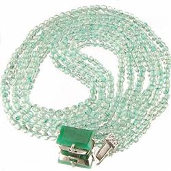 275ct. 3 Row AAA Gorgeous Natural Colombian Emerald Necklace 21" RETAIL $27500 (JEW-1142)
