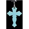 Image 2 : Hematite Bead Necklace with Dyed Howlite Cross