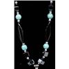 Image 3 : Hematite Bead Necklace with Dyed Howlite Cross