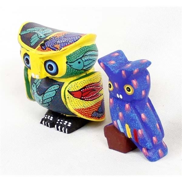 2 Miniature Oaxacan Alebrijes