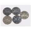 Image 1 : #86 LOT OF 5  CANADIAN 5 CENT NICKLES 1940S 1950S
