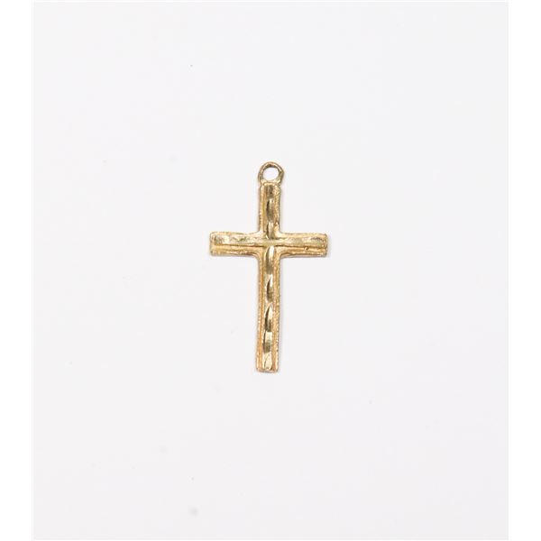 #121 PAC 10K MARKED GOLD CHRISTIAN CROSS