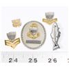 #220 LOT OF 5 AMERICAN INSIGNIA + COMMAND BADGE