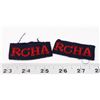 #223 LOT OF 2 RCHA CANADIAN CLOTH INSIGNIA