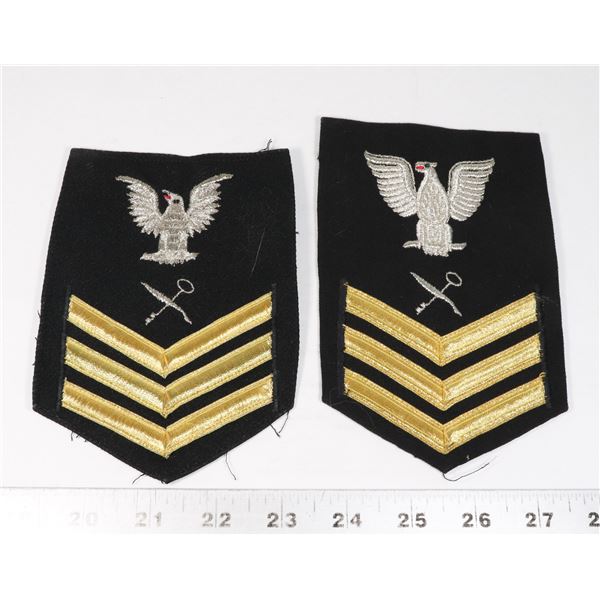 #227  LOT OF 2 LARGE AMERICAN NAVY ARM INSIGNIA