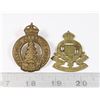 #236 WWII LOT OF 2 CAP BADGE CANADIAN