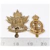 Image 1 : #237 LOT OF 2 CAP BADGE ROYAL CANADIAN